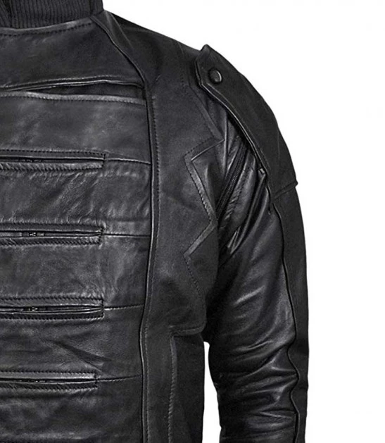 Bucky Barnes Winter Soldier Jacket with Detachable Sleeves 4