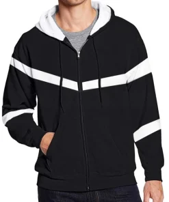 Model wearing Miguel Diaz Cobra Kai champion Hoodie