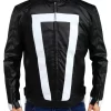 Model wearing Agents Of Shield ghost rider robbie reyes Jacket