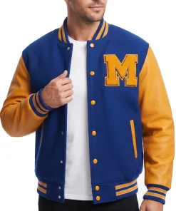 Mens Blue Bomber Jacket