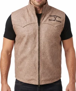 mens brown cotton vest