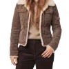 Womens Brown Shearling Jacket