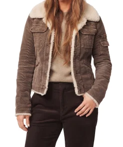 Womens Brown Shearling Jacket