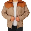 mens brown cotton ranch jacket