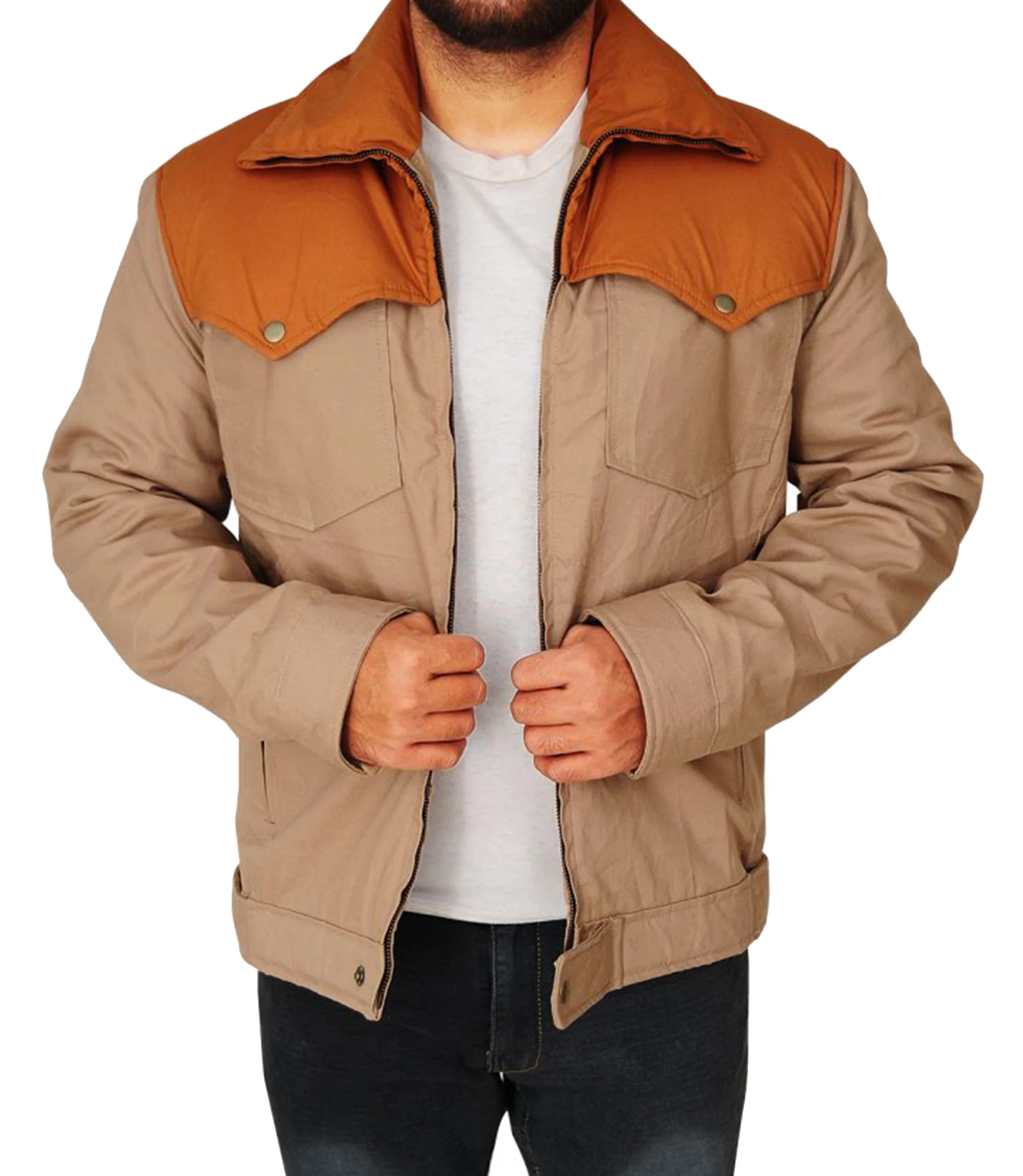 mens-brown-cotton-ranch-jacket mens brown cotton ranch jacket