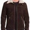 Mens Rugged Brown Leather Jacket