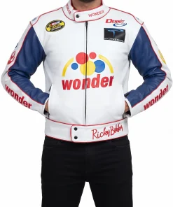 mens white racing jacket