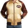 The Wanderers Jacket in Gold and Brown Satin
