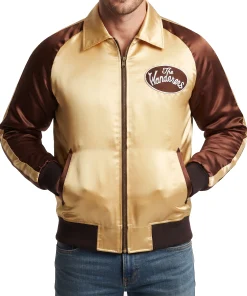 The Wanderers Jacket in Gold and Brown Satin