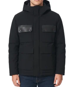 mens black parka