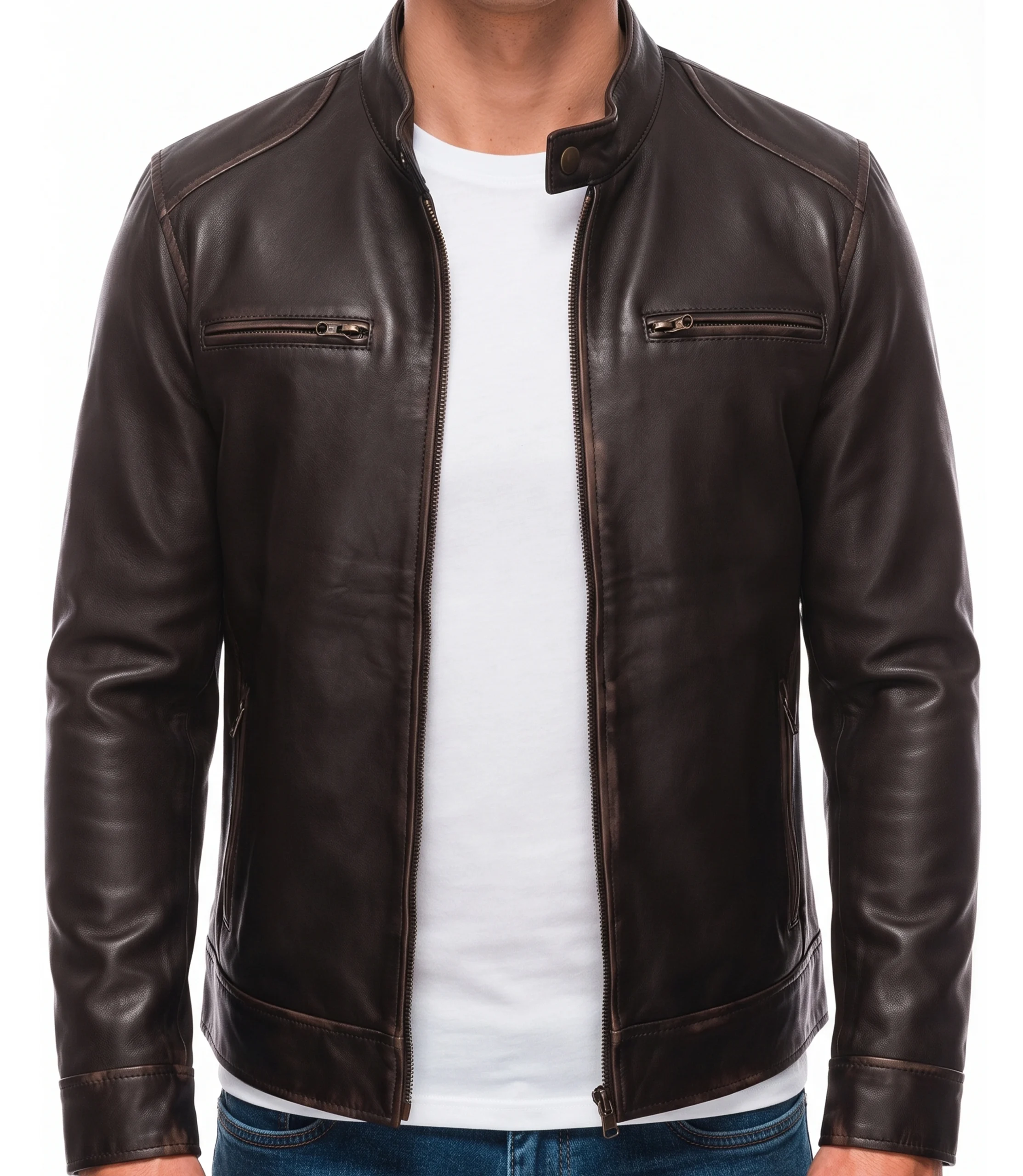 mens-leather-cafe-racer-jacket-brown Mens Leather Cafe Racer Jacket Brown