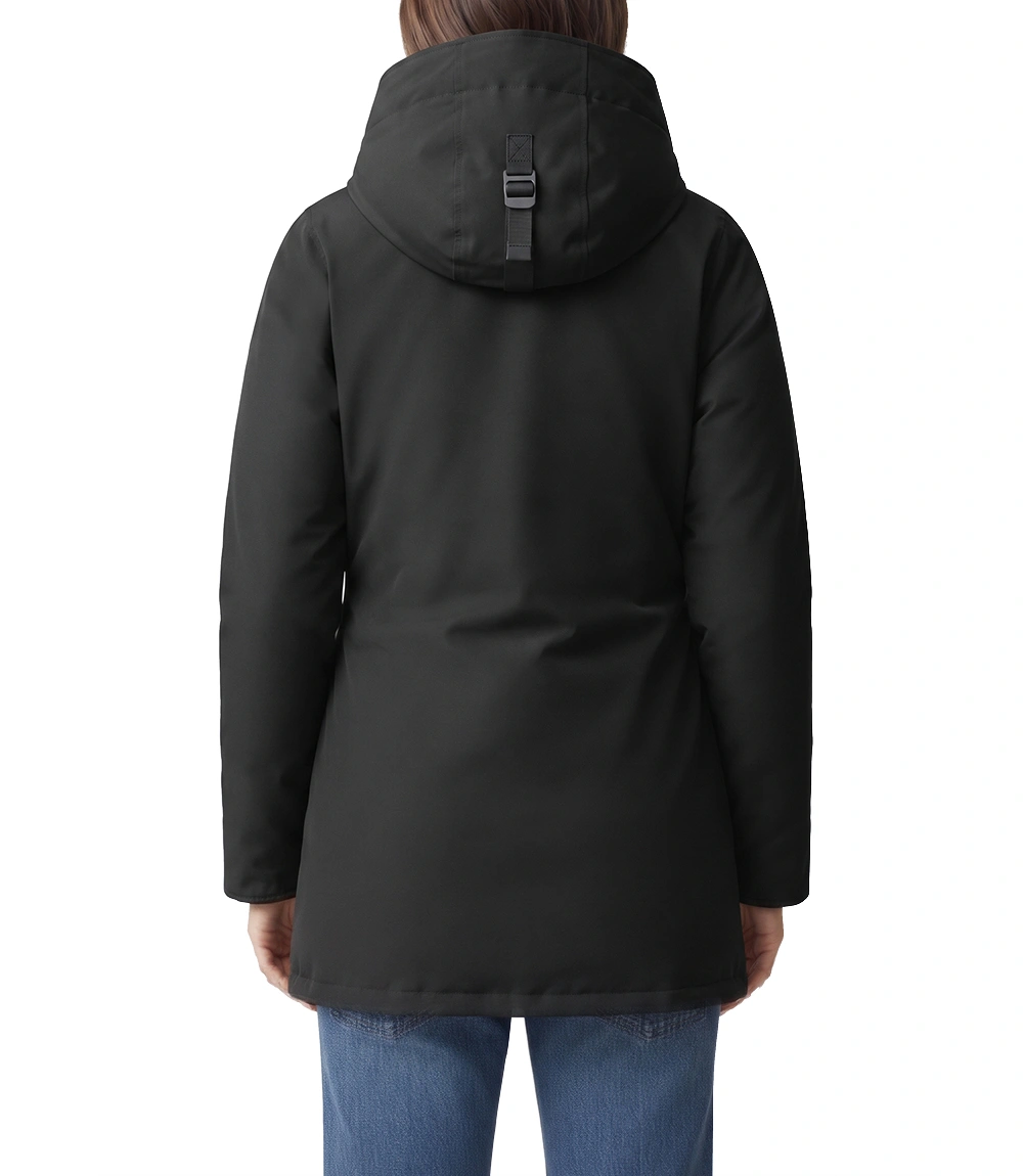 womens-down-parka-coat-two-hoods-black