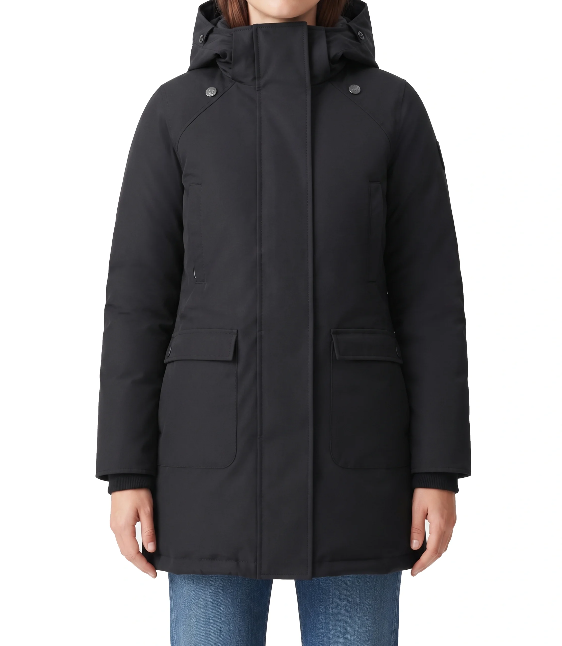 womens-down-parka-coat-two-hoods womens parka coat